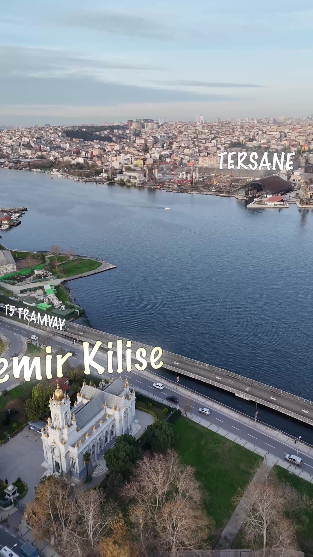 Haliç ve Demir Kilise'nin havadan görüntüsü